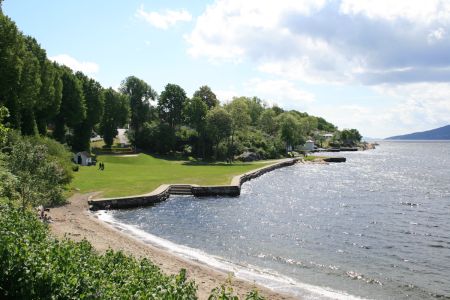 Del av badeparken i nordlig ende.