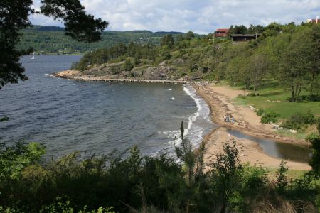 Del av badeparken i nordlig ende.