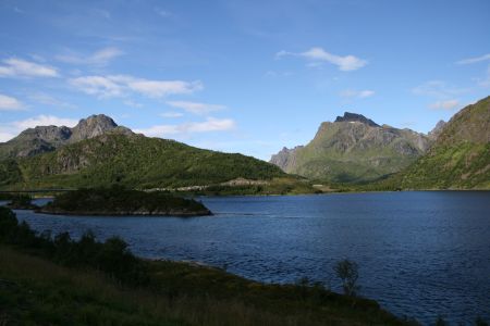 Utsikt mot brua i Innerfjorden mot sør